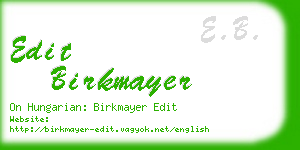 edit birkmayer business card